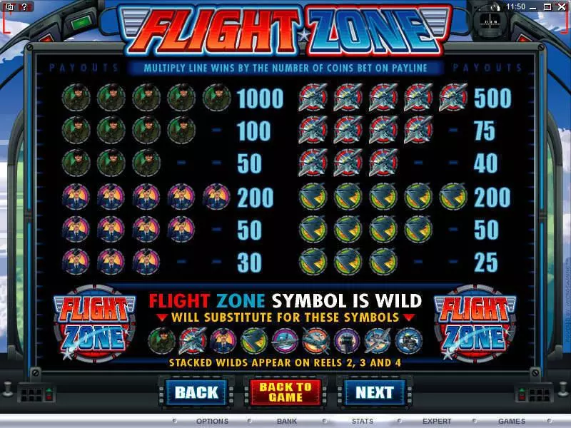 Flight Zone Microgaming Slot Info and Rules