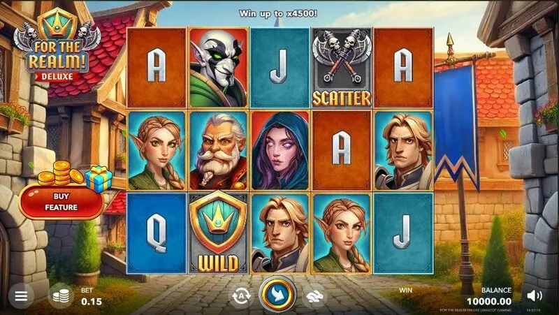 For the Realm Deluxe Mascot Gaming Slot Main Screen Reels