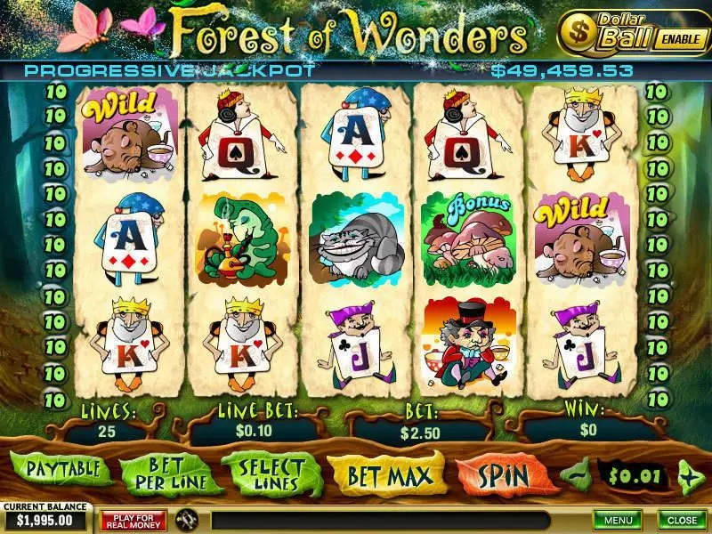 Forest of Wonders PlayTech Slot Main Screen Reels