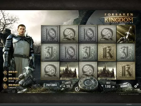 Forsaken Kingdom Microgaming Slot Main Screen Reels