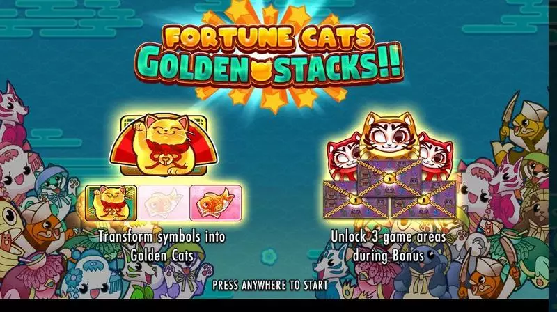 Fortune Cats Golden Stacks!! Thunderkick Slot Bonus 1