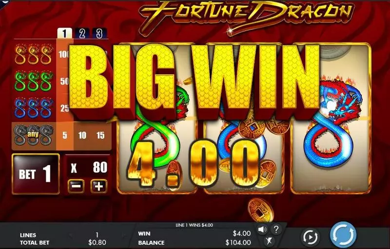 Fortune Dragon Genesis Slot Winning Screenshot