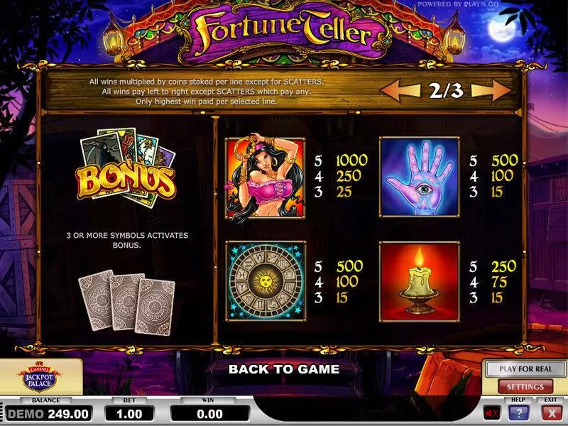 Fortune Teller Play'n GO Slot Info and Rules