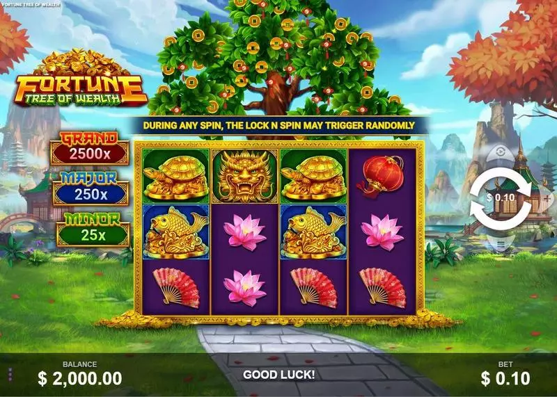 Fortune Tree of Wealth Wizard Games Slot Main Screen Reels