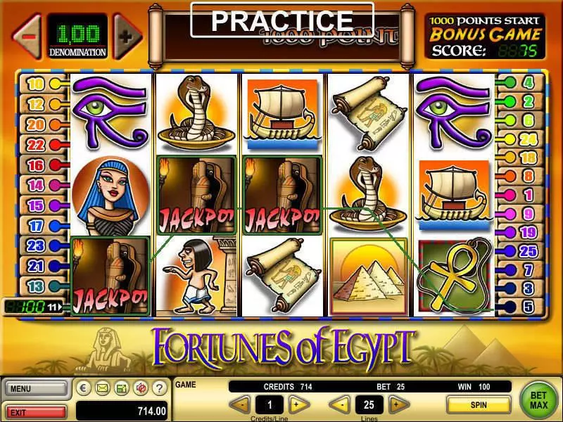Fortunes of Egypt GTECH Slot Bonus 1