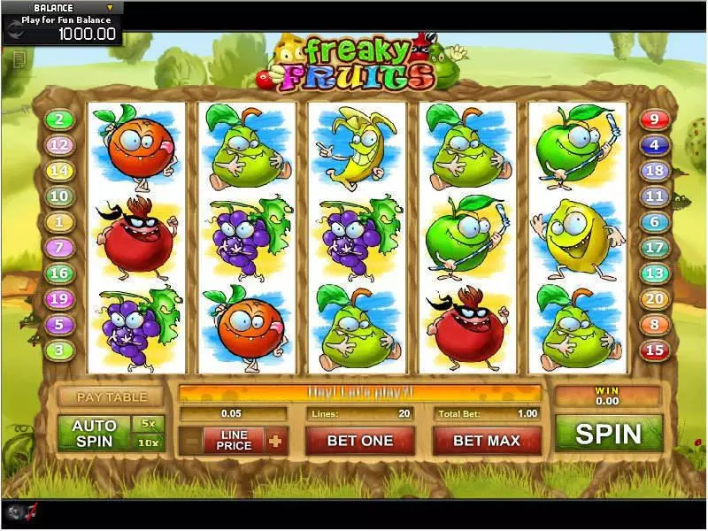 Freaky Fruits GamesOS Slot Main Screen Reels
