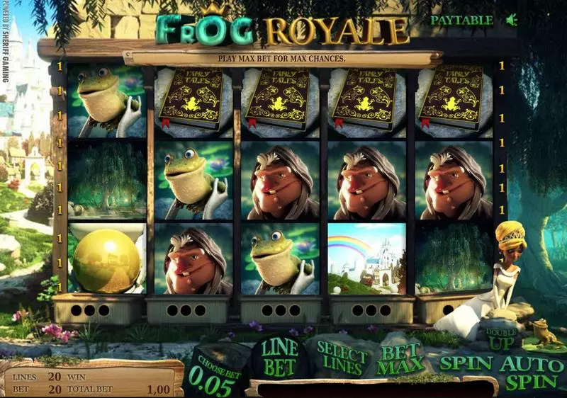 Frog Royale Sheriff Gaming Slot Main Screen Reels