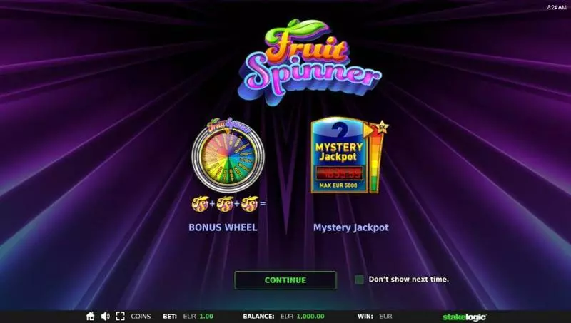 Fruit Spinner StakeLogic Slot Info and Rules