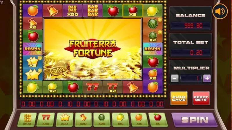 Fruiterra Fortune Booongo Slot Main Screen Reels