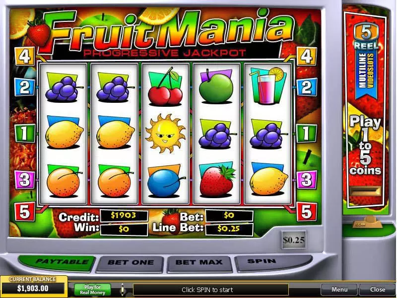 FruitMania PlayTech Slot Main Screen Reels