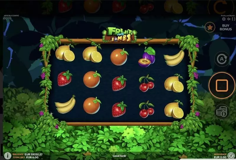 Fruits and Bombs Mancala Gaming Slot Main Screen Reels