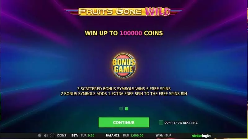 Fruits Gone Wild StakeLogic Slot Bonus 2