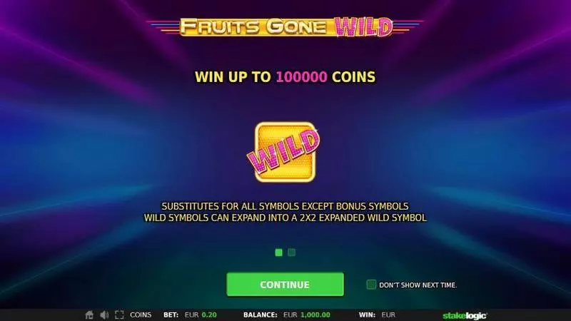 Fruits Gone Wild StakeLogic Slot Info and Rules