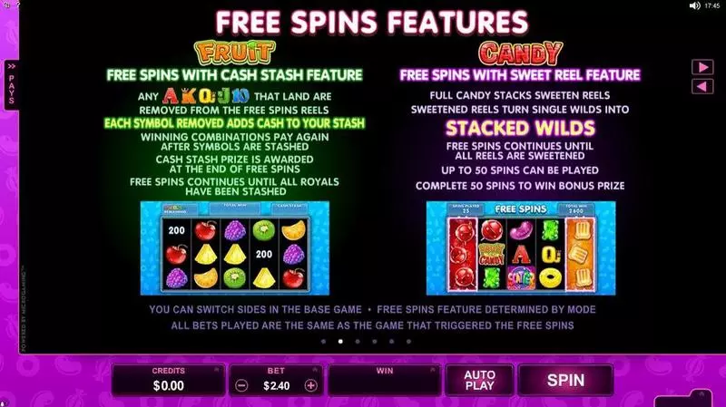 Fruits vs Candy Microgaming Slot Info and Rules