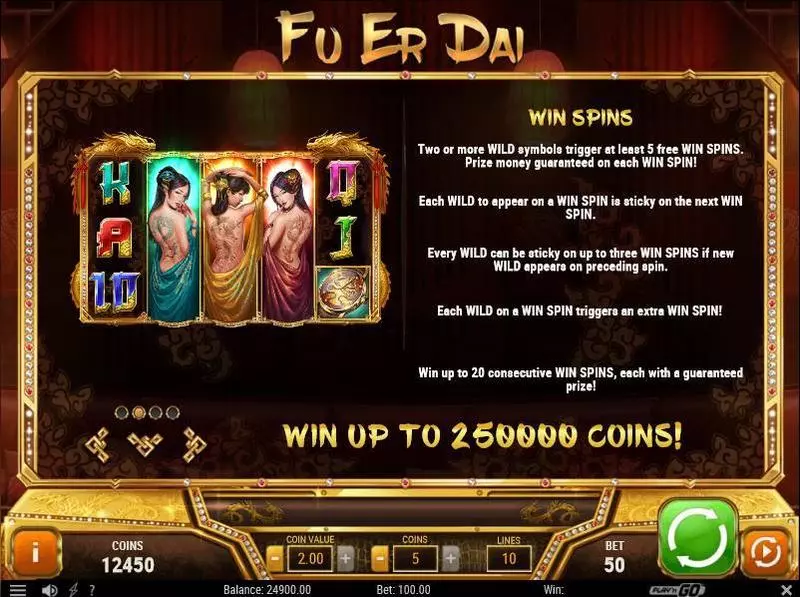 Fu Er Dai Play'n GO Slot Free Spins Feature