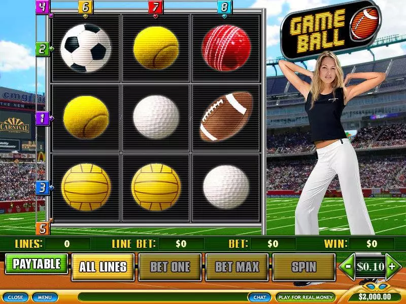 Game Ball PlayTech Slot Main Screen Reels