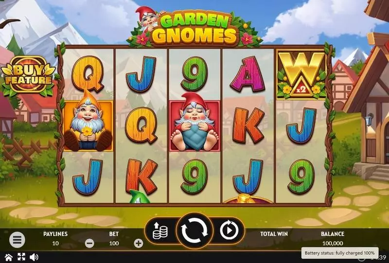 Garden Gnomes Apparat Gaming Slot Main Screen Reels