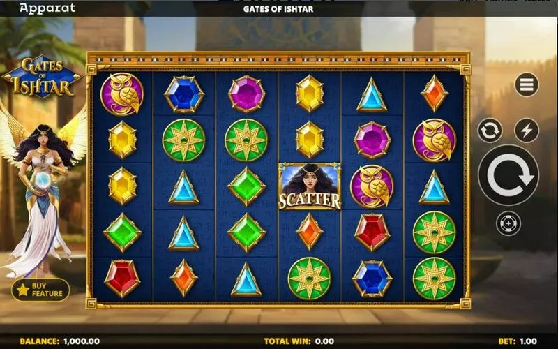Gates Of Ishtar Apparat Gaming Slot Main Screen Reels