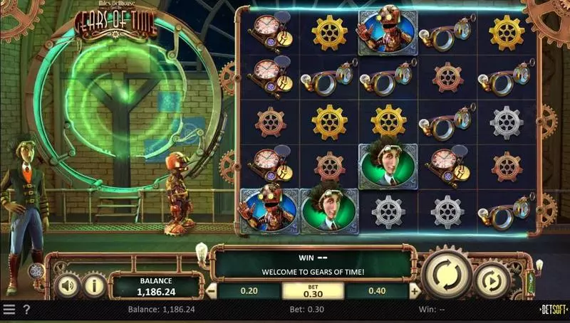 Gears of Time BetSoft Slot Main Screen Reels