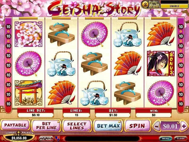 Geisha Story PlayTech Slot Main Screen Reels