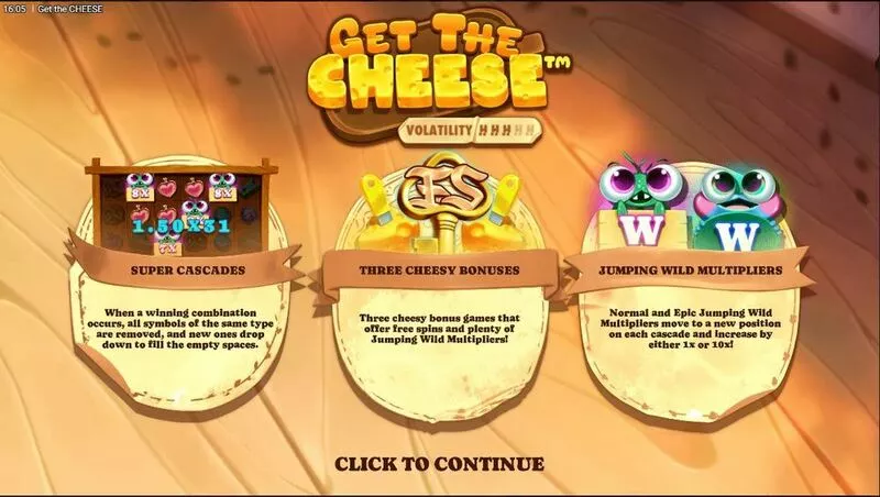 Get The Cheese Hacksaw Gaming Slot Info and Rules
