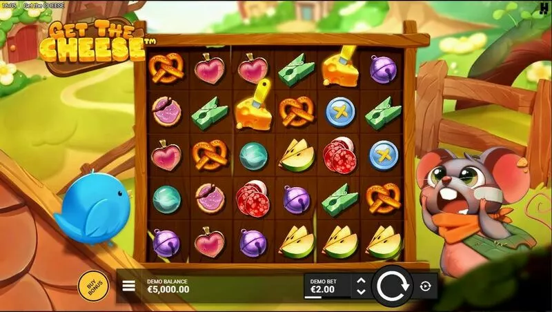 Get The Cheese Hacksaw Gaming Slot Main Screen Reels