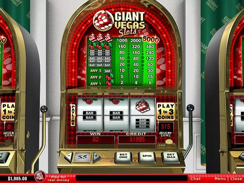 Giant Vegas PlayTech Slot Main Screen Reels