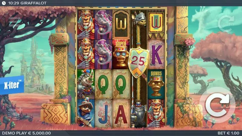 Giraffalot Elk Studios Slot Main Screen Reels