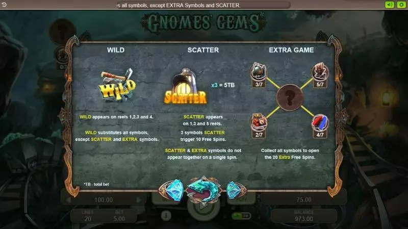 Gnomes' Gems Booongo Slot Info and Rules