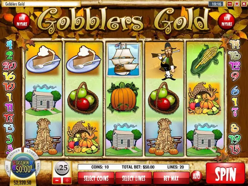 Gobblers Gold Rival Slot Main Screen Reels