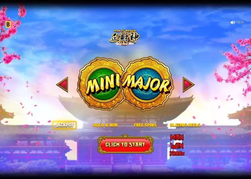 God Of Wealth Hold And Win BGaming Slot Introduction Screen