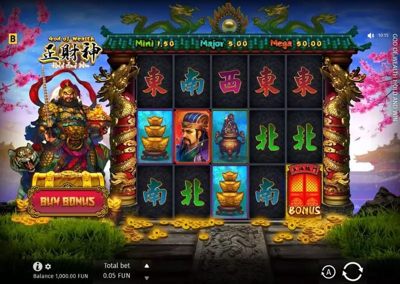 God Of Wealth Hold And Win BGaming Slot Main Screen Reels