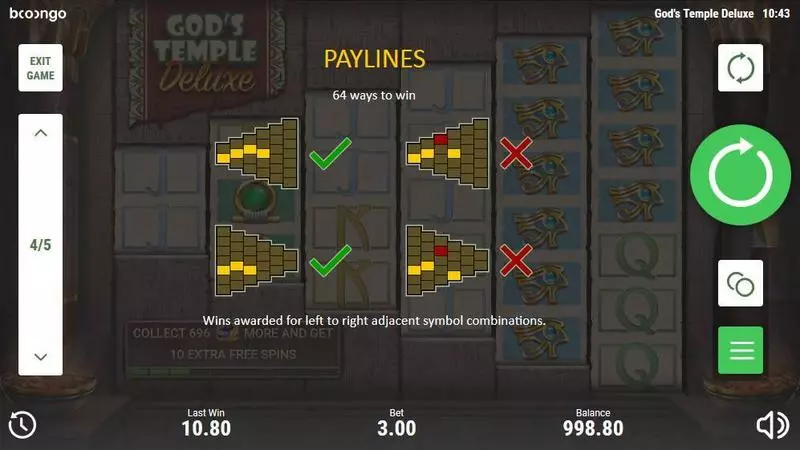 God's Temple Deluxe Booongo Slot Info and Rules