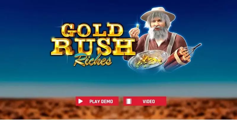 Gold Rush Riches Red Rake Gaming Slot Introduction Screen