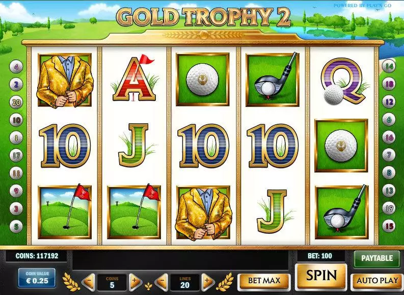 Gold Trophy 2 Play'n GO Slot Main Screen Reels