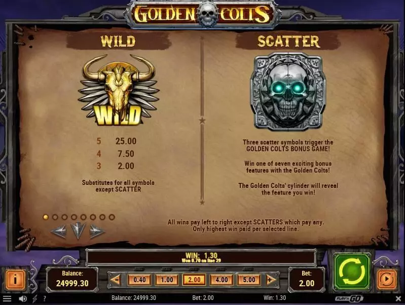 Golden Colts Play'n GO Slot Bonus 1