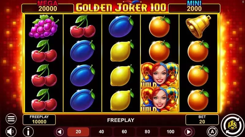 Golden Joker 100 Hold And Win  Slot Main Screen Reels