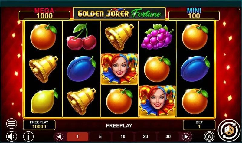 Golden Joker Fortune 1Spin4Win Slot Main Screen Reels