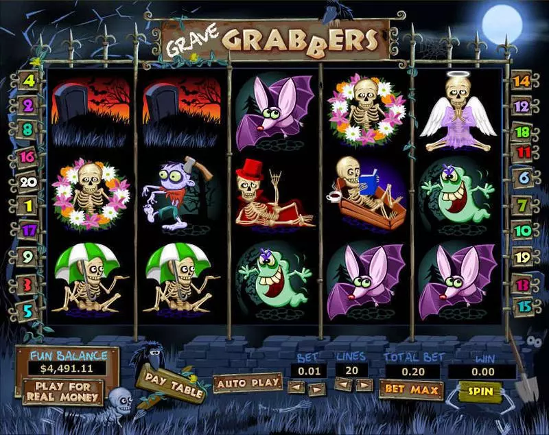 Grave Grabbers Topgame Slot Main Screen Reels