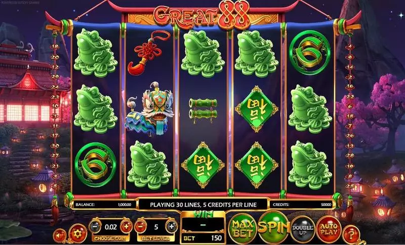 GREAT 88 BetSoft Slot Introduction Screen