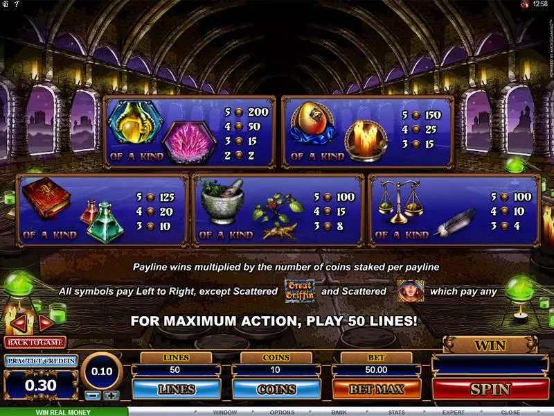 Great Griffin Microgaming Slot Info and Rules