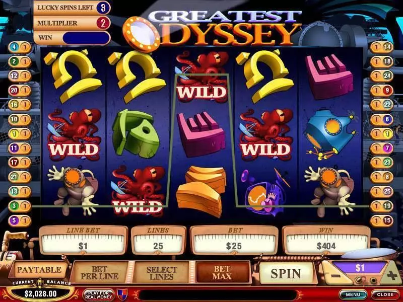 Greatest Odyssey PlayTech Slot Bonus 1
