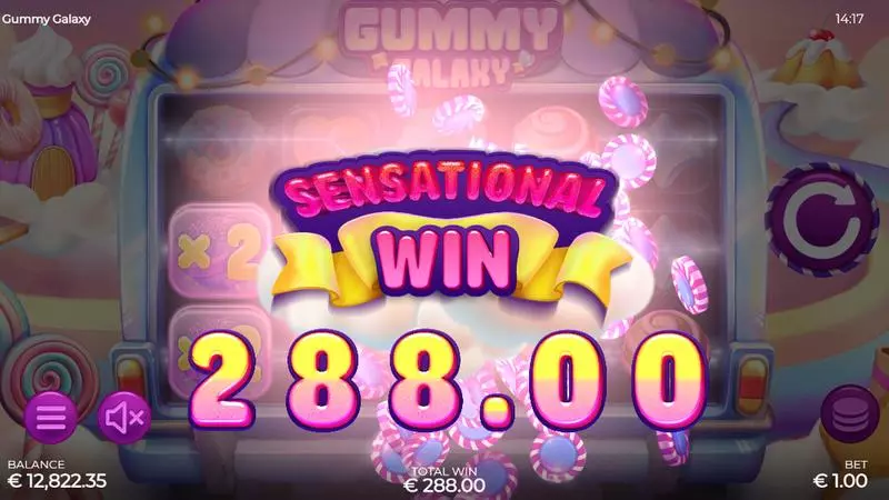 Gummy Galaxy Armadillo Studios Slot Winning Screenshot