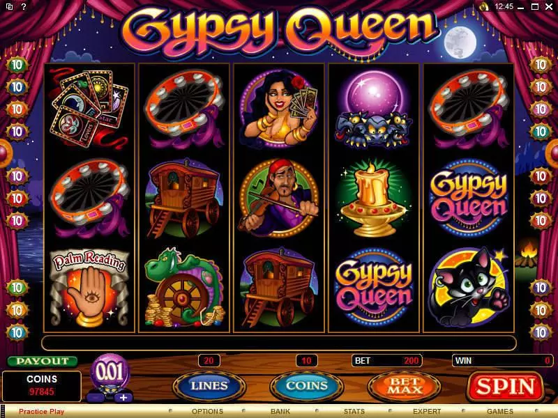 Gypsy Queen Microgaming Slot Main Screen Reels