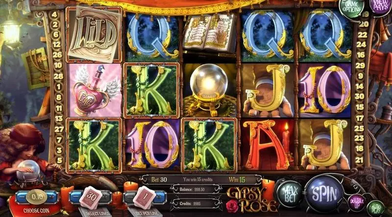 Gypsy Rose BetSoft Slot Introduction Screen