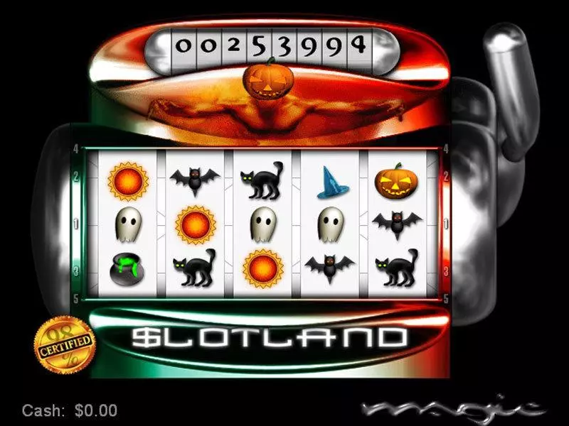 Halloween Magic Slotland Software Slot Main Screen Reels