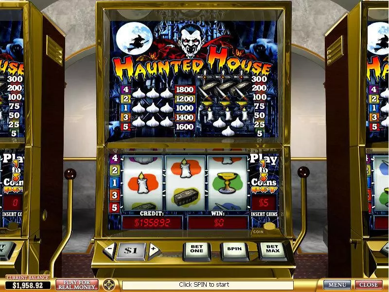 Haunted House PlayTech Slot Main Screen Reels