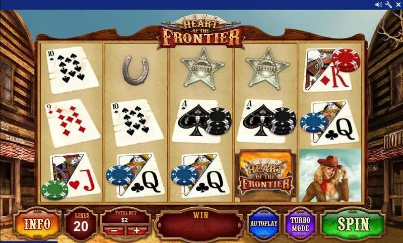 Heart of the Frontier PlayTech Slot Main Screen Reels