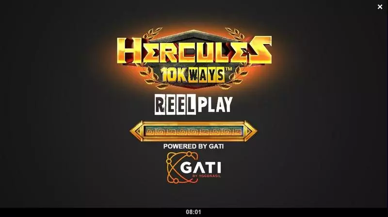 Hercules 10K WAYS ReelPlay Slot Introduction Screen