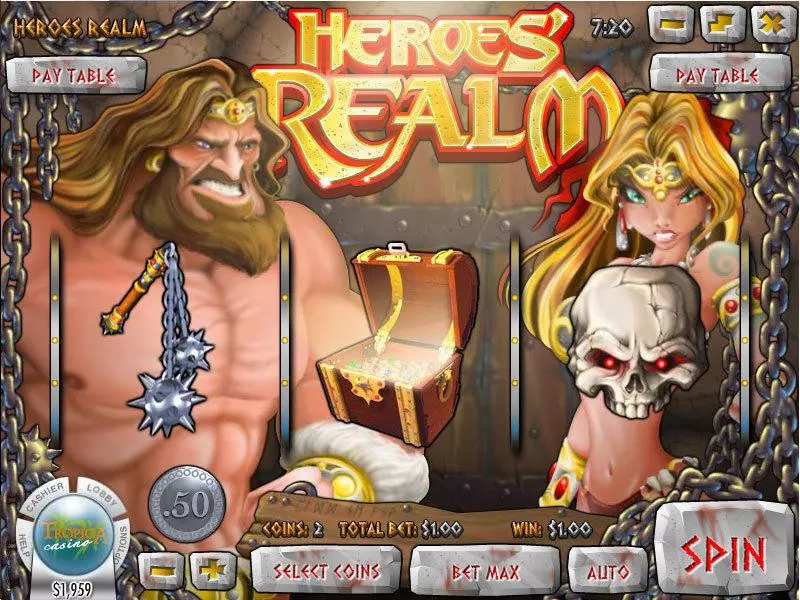 Heroes' Realm Rival Slot Main Screen Reels